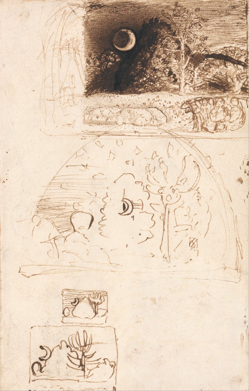 De halve maan door Samuel Palmer