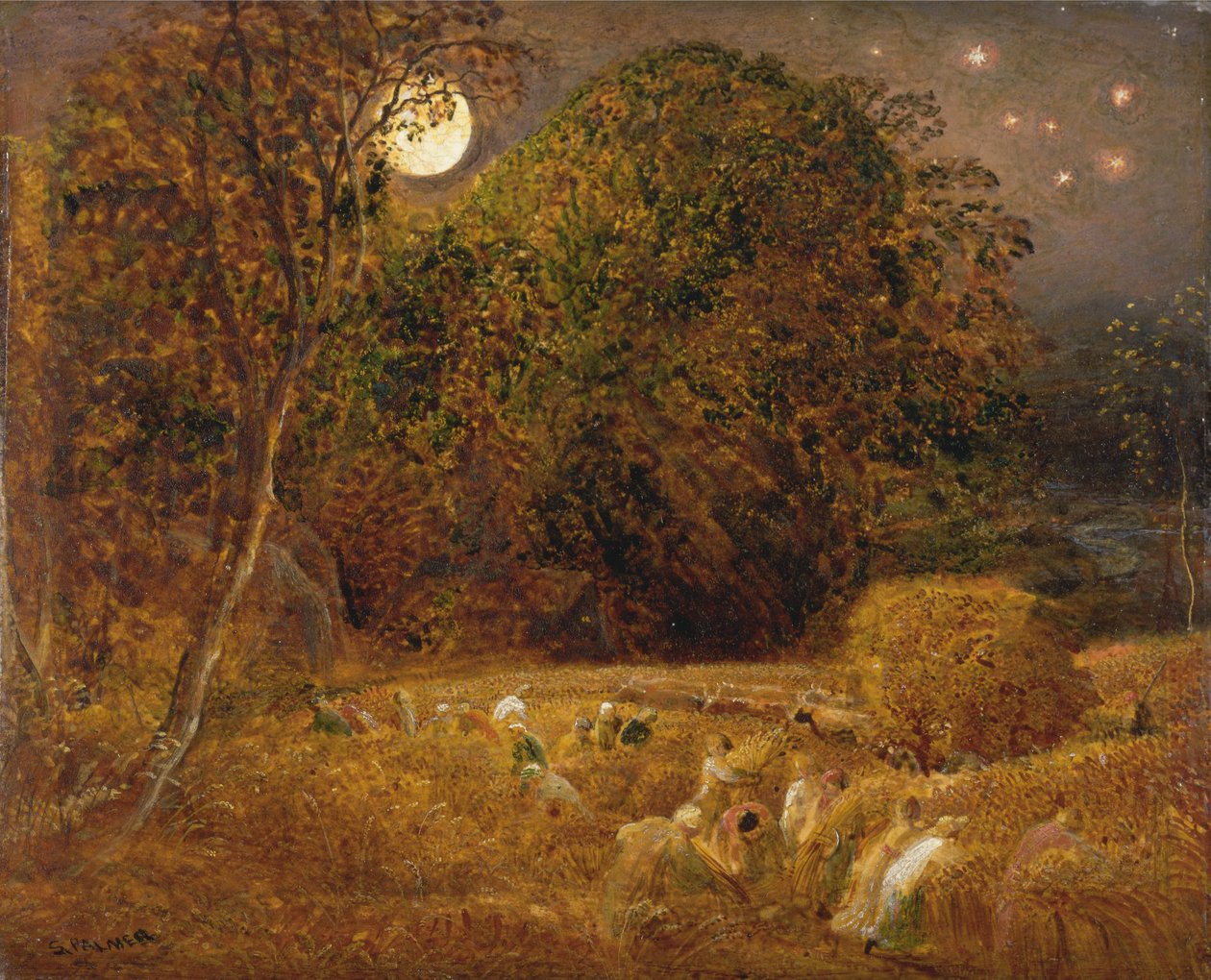 De Oogstmaan door Samuel Palmer