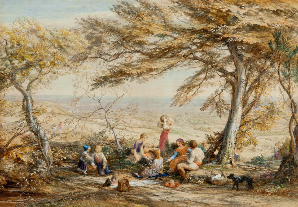 Het rustieke diner door Samuel Palmer