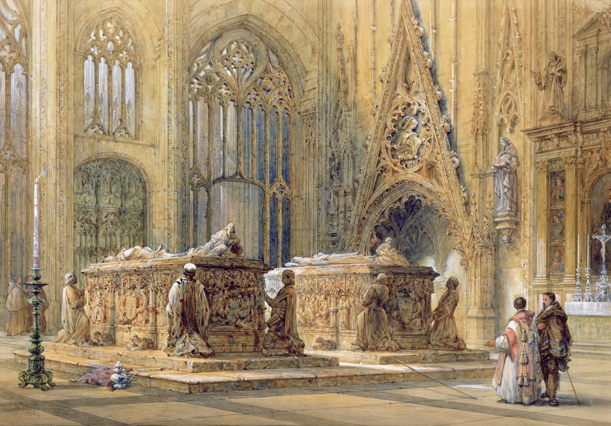 Kathedraal Interieur, 1867 door Samuel Read