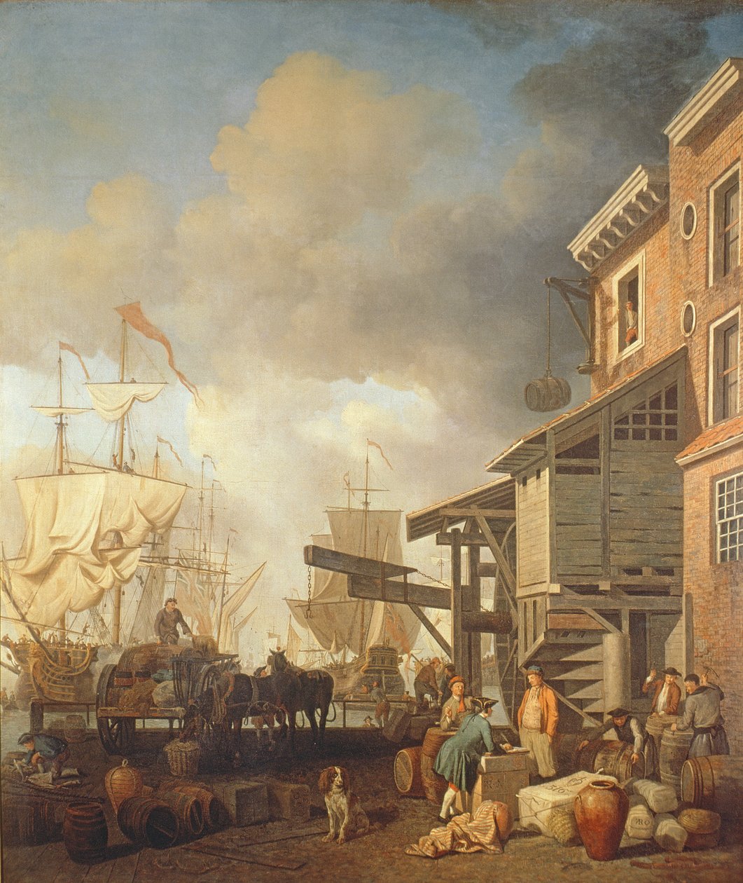 Een Thames-kade, ca. 1750