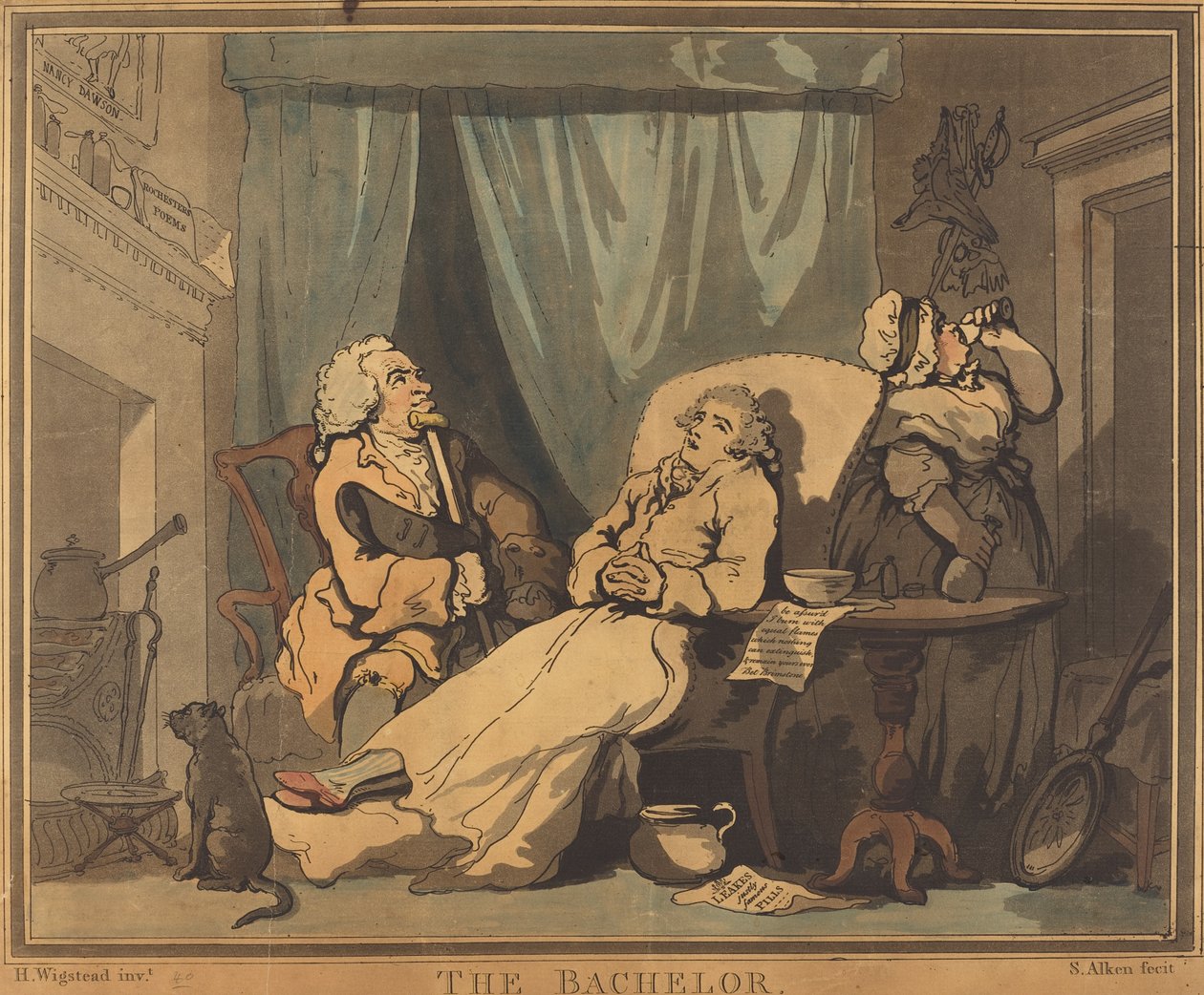 De Vrijgezel door Samuel Alken