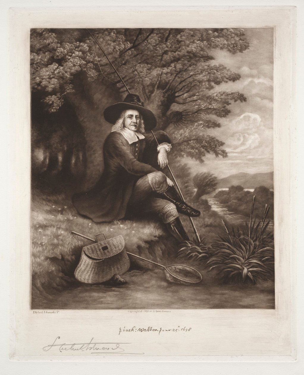 Izaak Walton, 1898 door Samuel Arlent Edwards