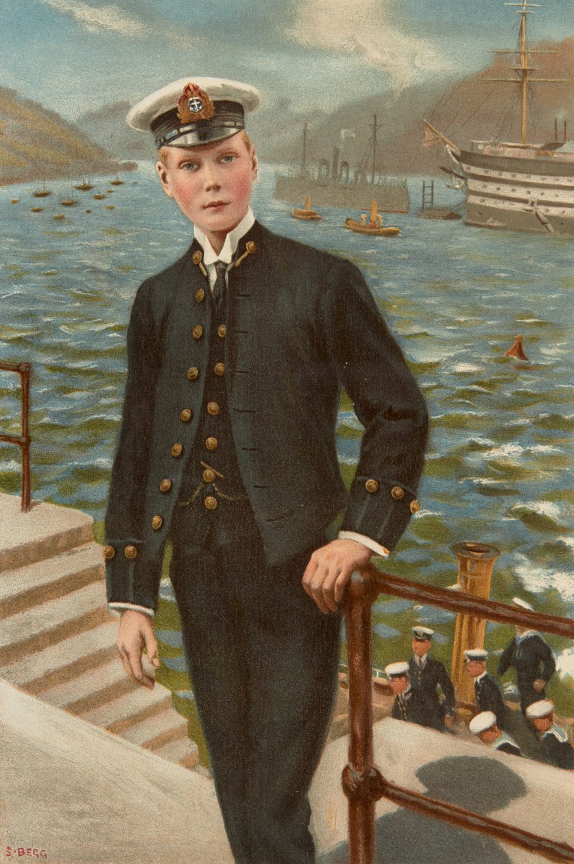 Edward, Prins van Wales als marinecadet door Samuel Begg