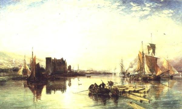 Port Glasgow, avond door Samuel Bough