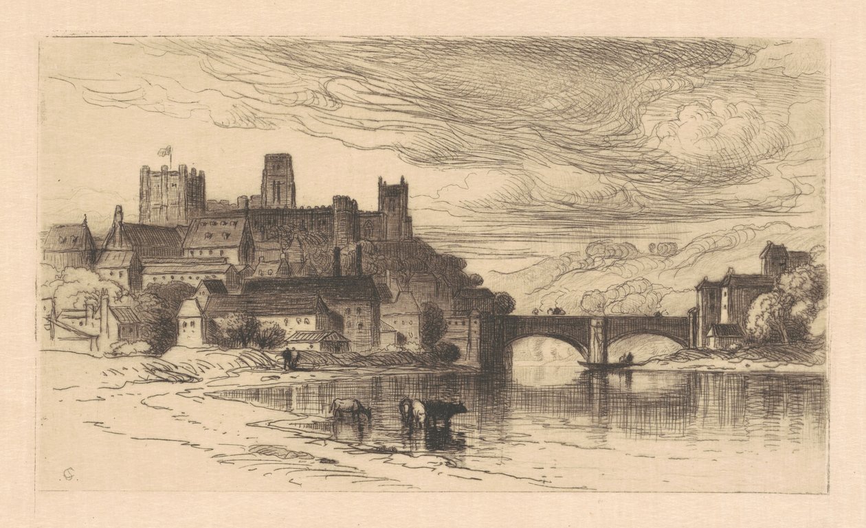 Durham, Engeland door Samuel Colman