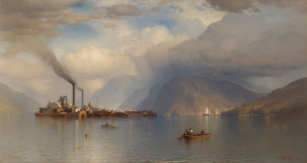 Storm King aan de Hudson, 1866 door Samuel Colman
