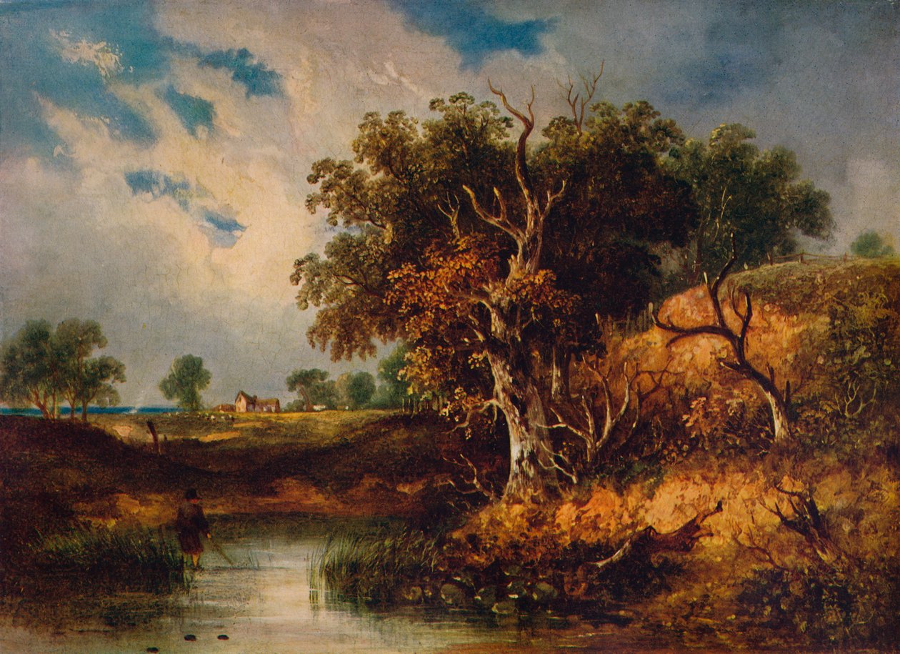 Landschap, 1855 door Samuel David Colkett