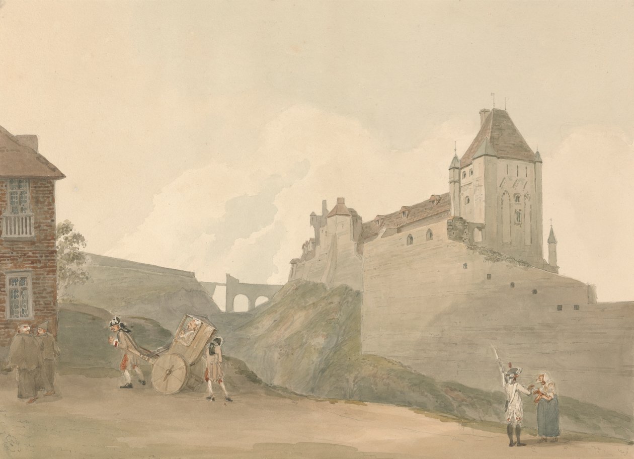 Kasteel in Dieppe, Normandië door Samuel Davis