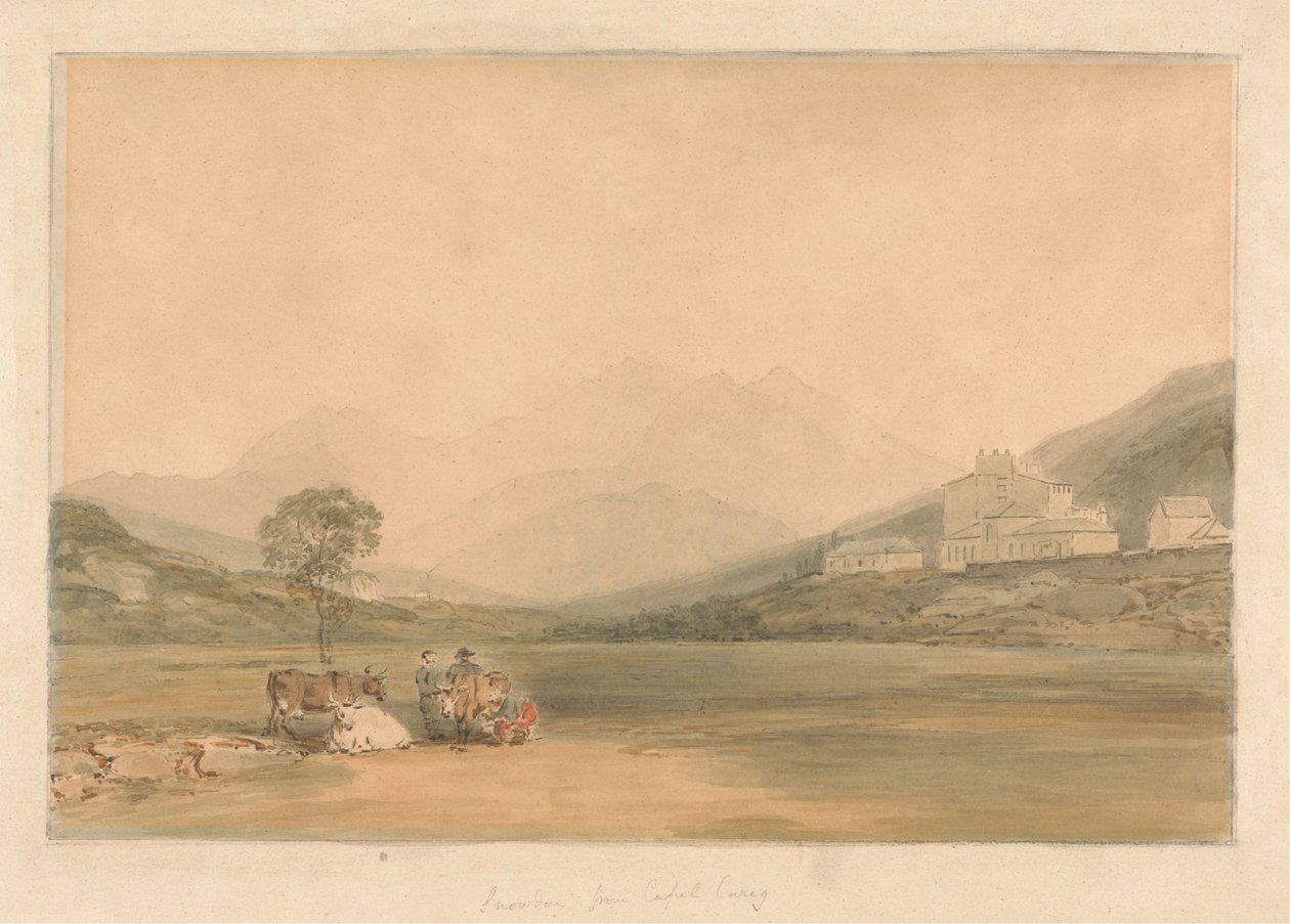 Snowdon vanaf Capel Curig door Samuel Davis