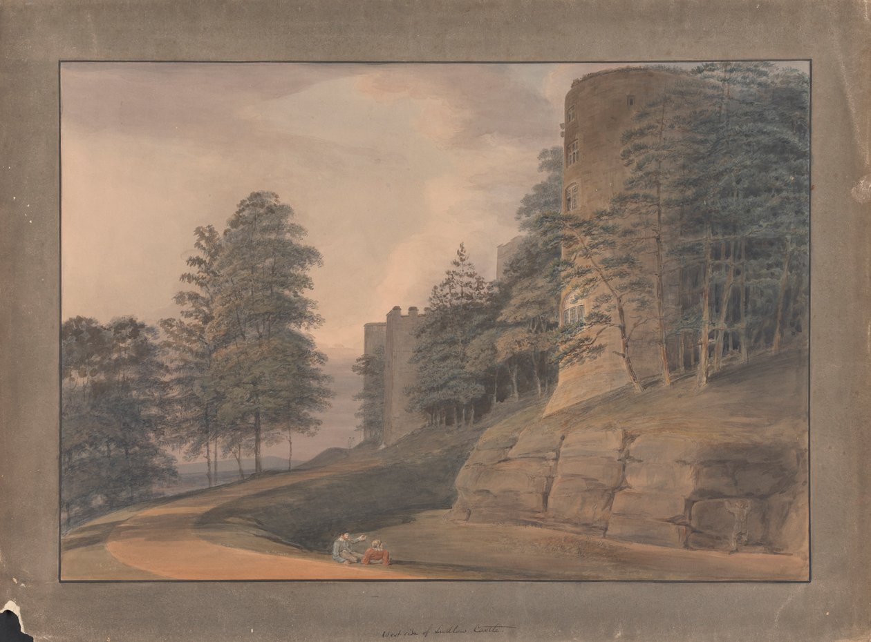 Westkant van Ludlow Castle door Samuel Davis