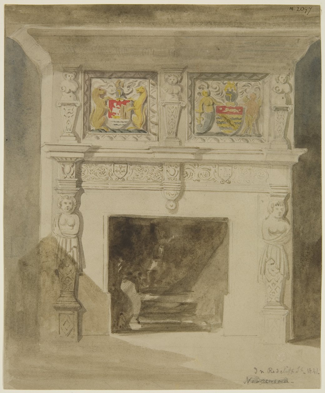 Open haard door Samuel Griffiths Tovey