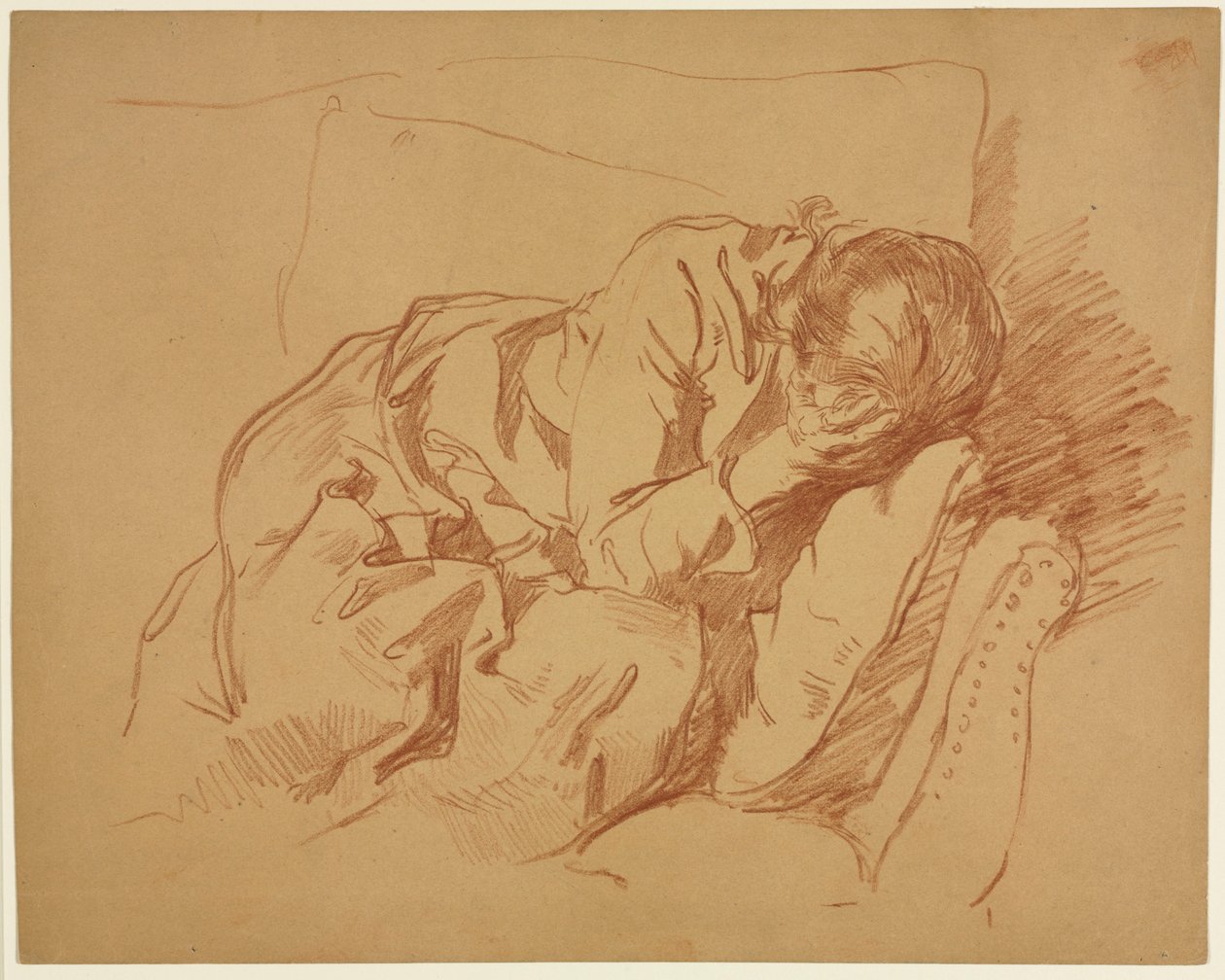 Treurende vrouw (Sarah H. Crone) door Samuel H. Crone