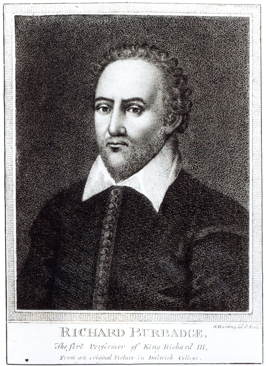 Portret van Richard Burbadge (1573-1619) door Samuel Harding