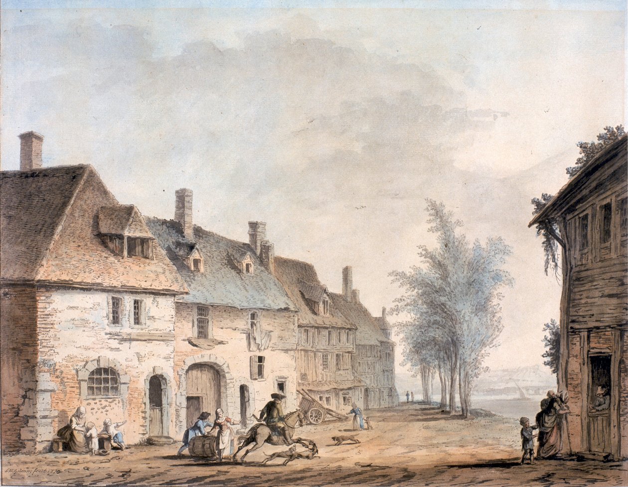 In Dieppe, 1770 door Samuel Hieronymous Grimm