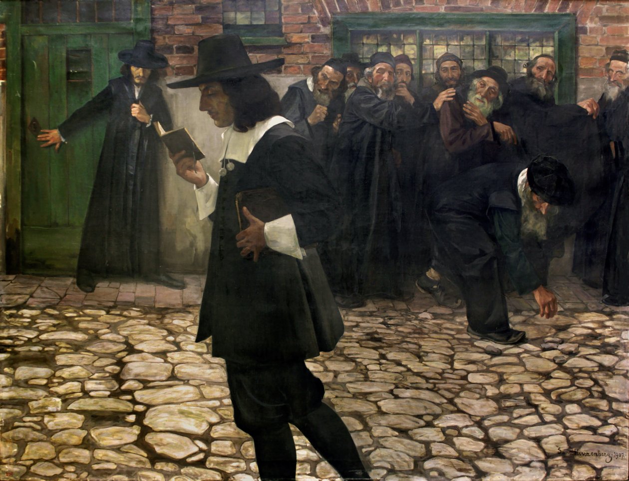 De geëxcommuniceerde Spinoza, 1907 door Samuel Hirszenberg