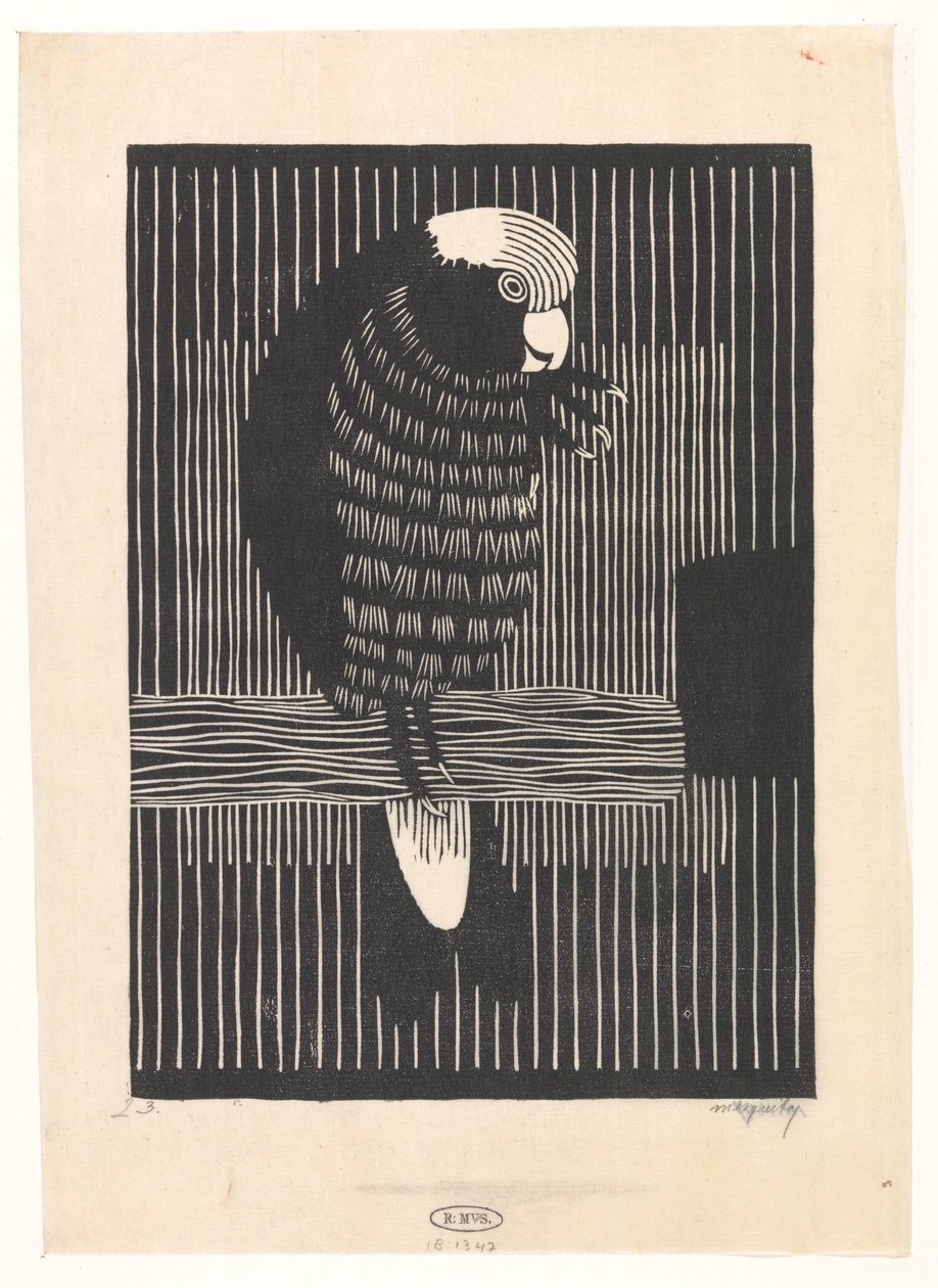 Rosékaketoe door Samuel Jessurun de Mesquita (signed by artist)