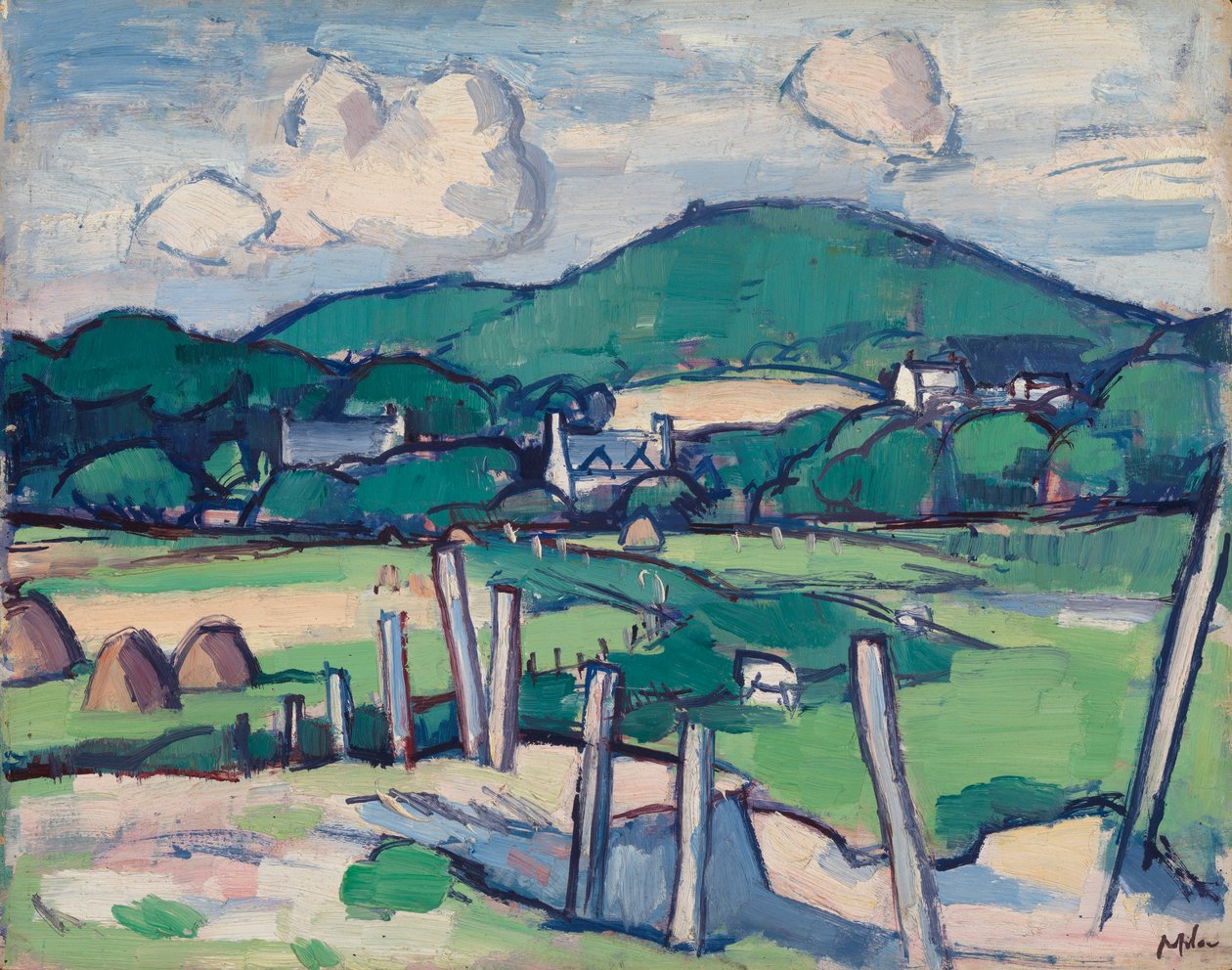 Landschap, ca. 1891-1935 door Samuel John Peploe