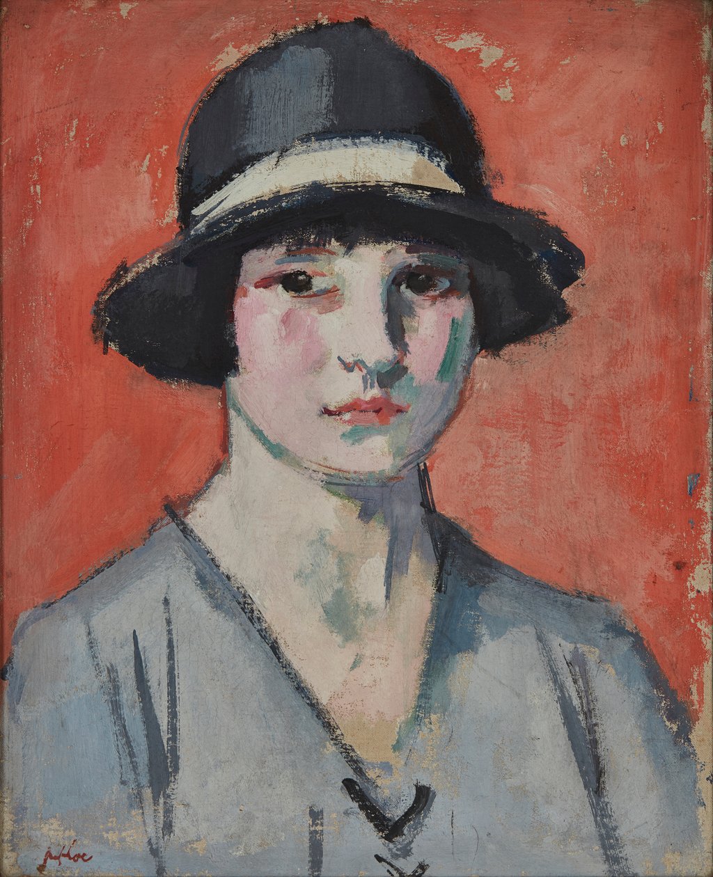 De zwarte hoed door Samuel John Peploe