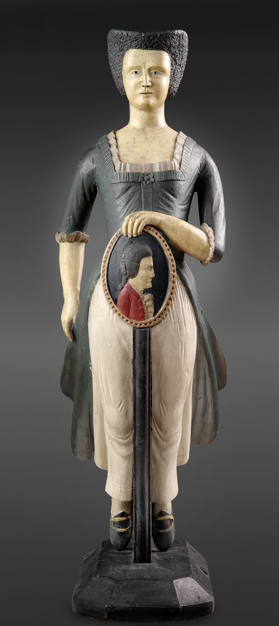 Model van een boegbeeld, c.1800 (geschilderd hout) door Samuel McIntire