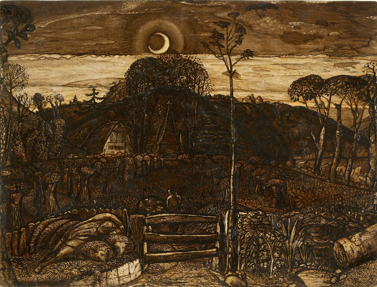 Late Schemering door Samuel Palmer