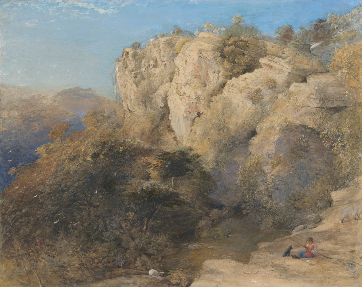 Rotsachtig Landschap in Wales door Samuel Palmer