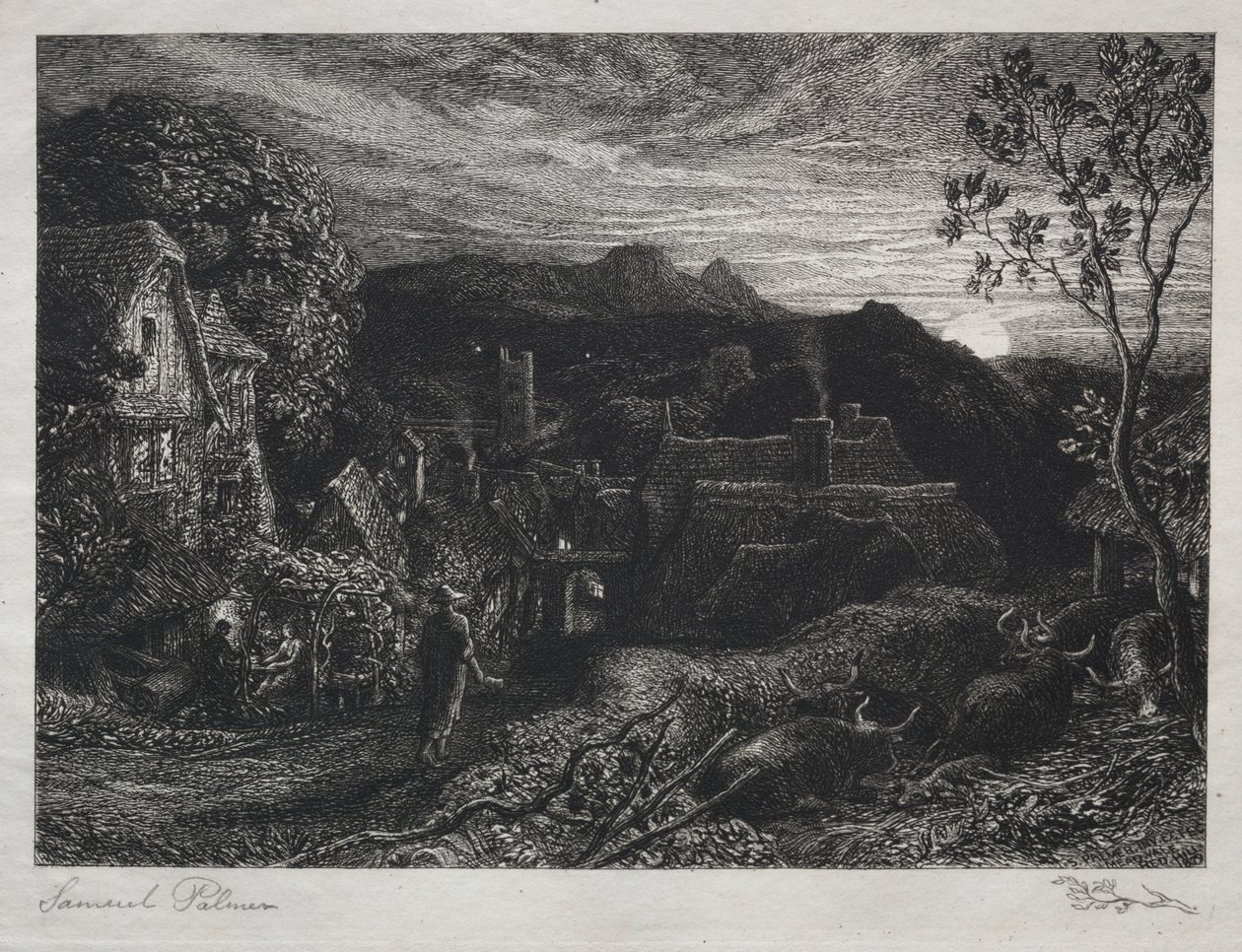 De belman door Samuel Palmer