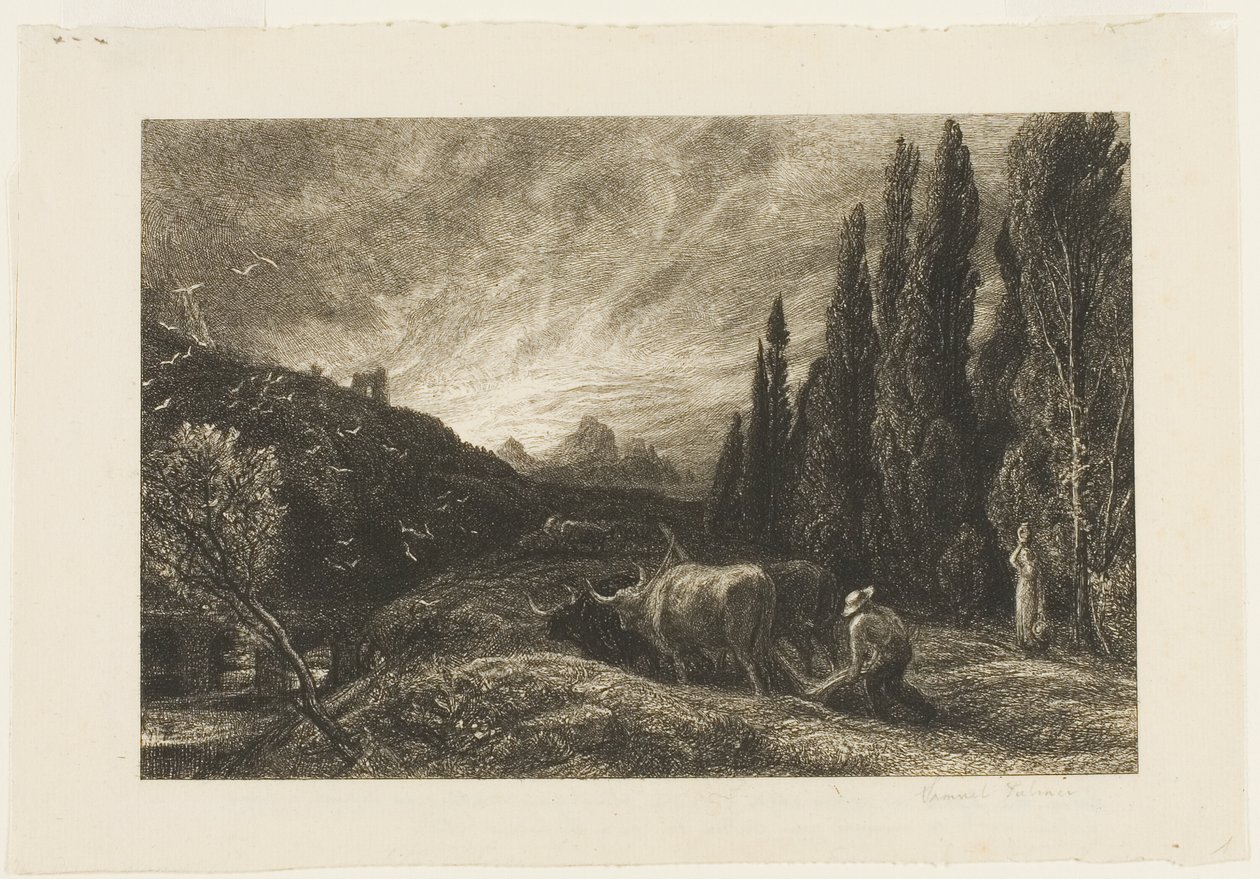 De vroege ploeger door Samuel Palmer