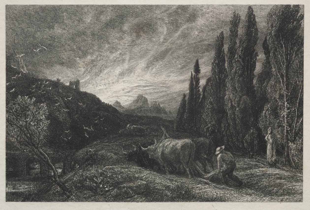 De Vroege Ploeger door Samuel Palmer