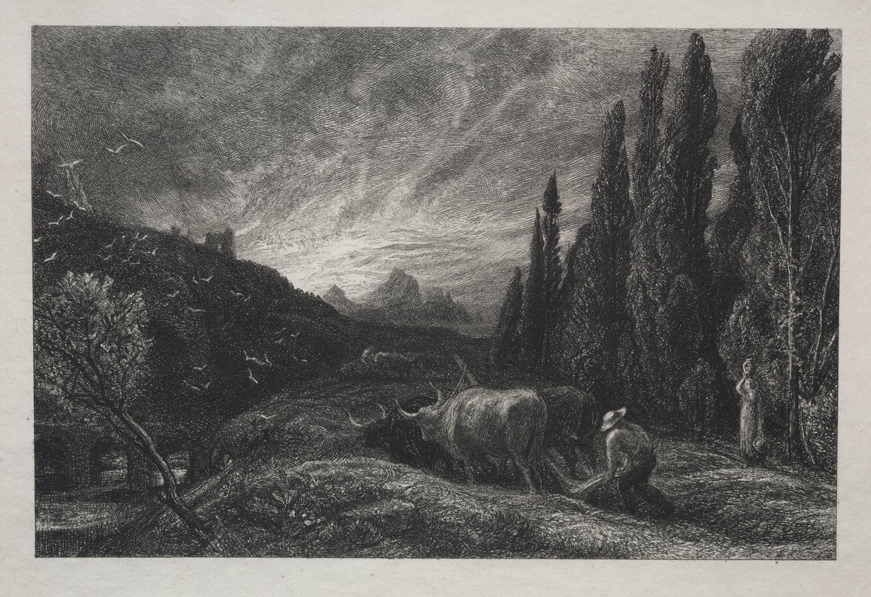 De vroege ploeger door Samuel Palmer