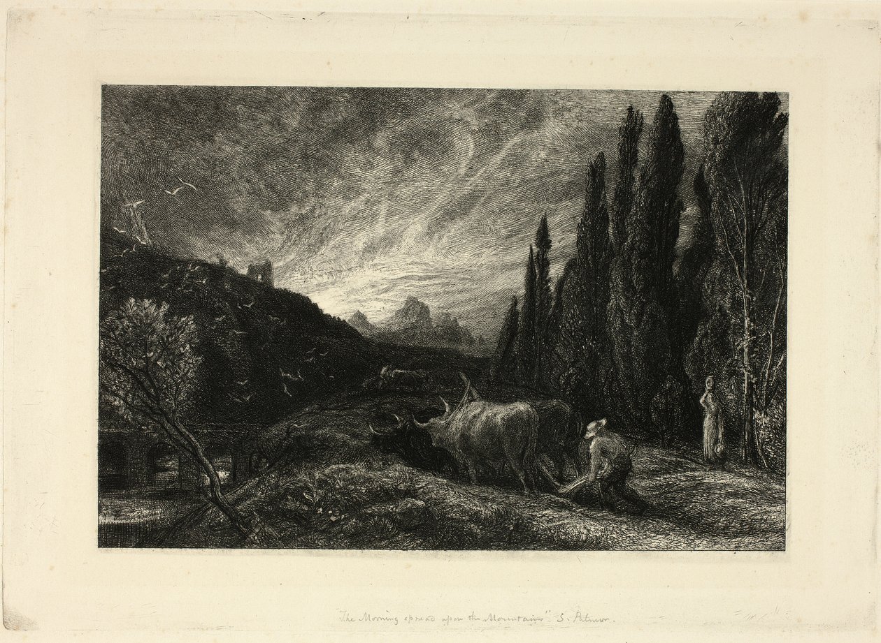 De vroege ploeger door Samuel Palmer
