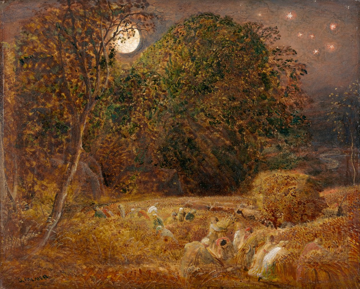 De Oogstmaan door Samuel Palmer