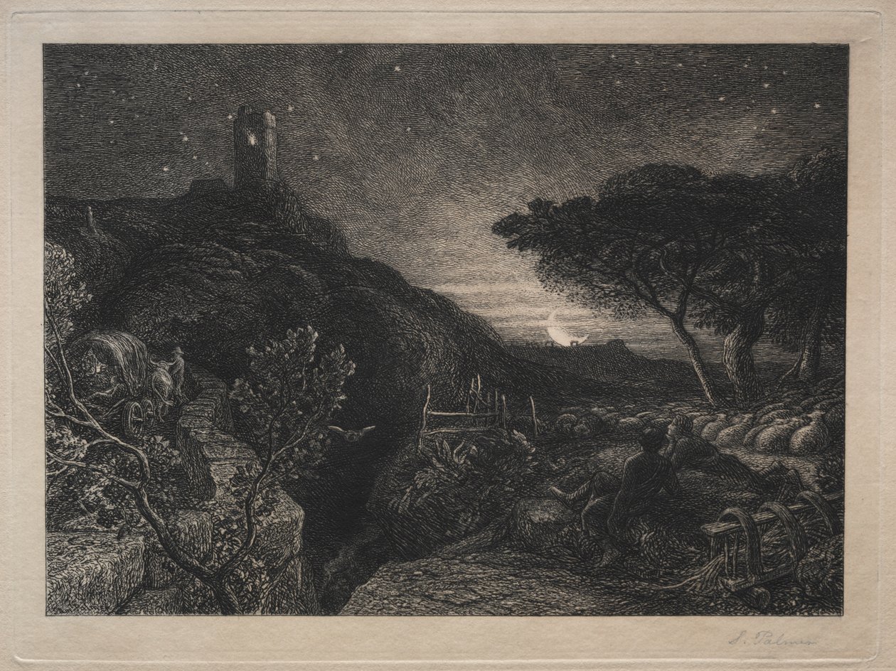 De eenzame toren door Samuel Palmer