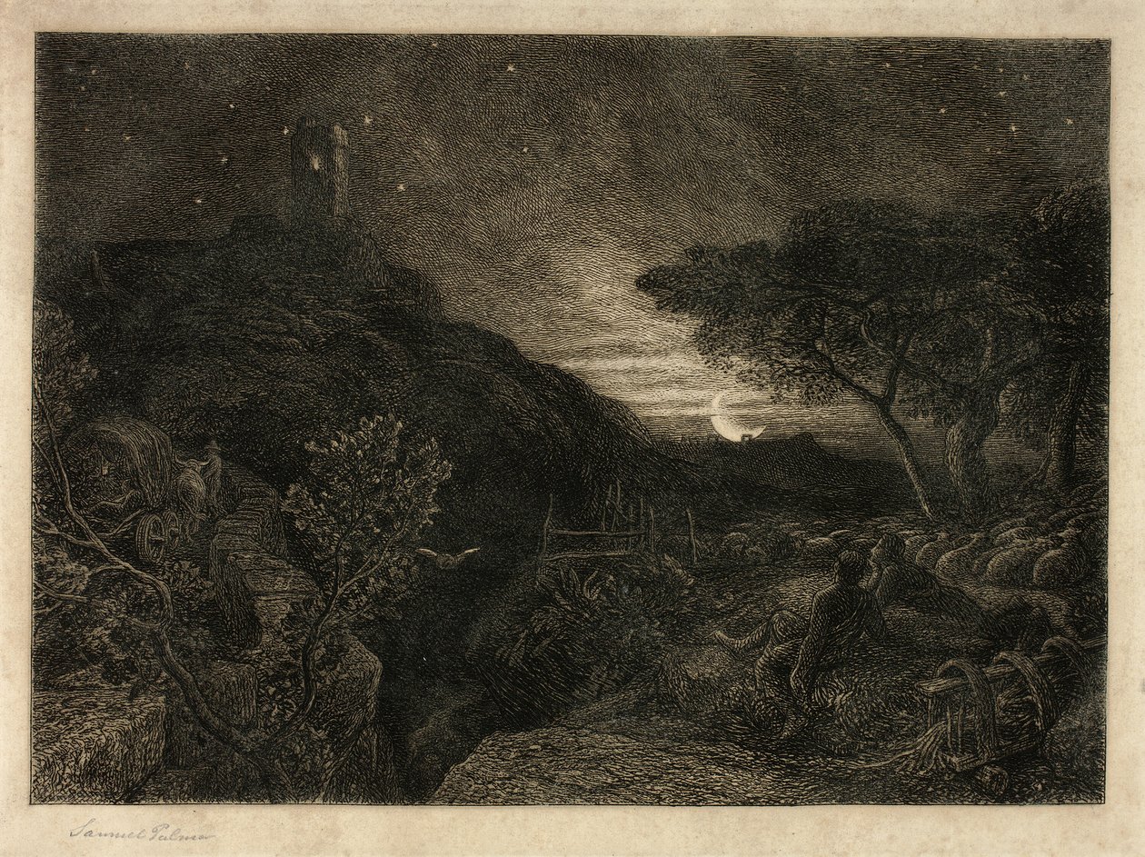 De eenzame toren door Samuel Palmer