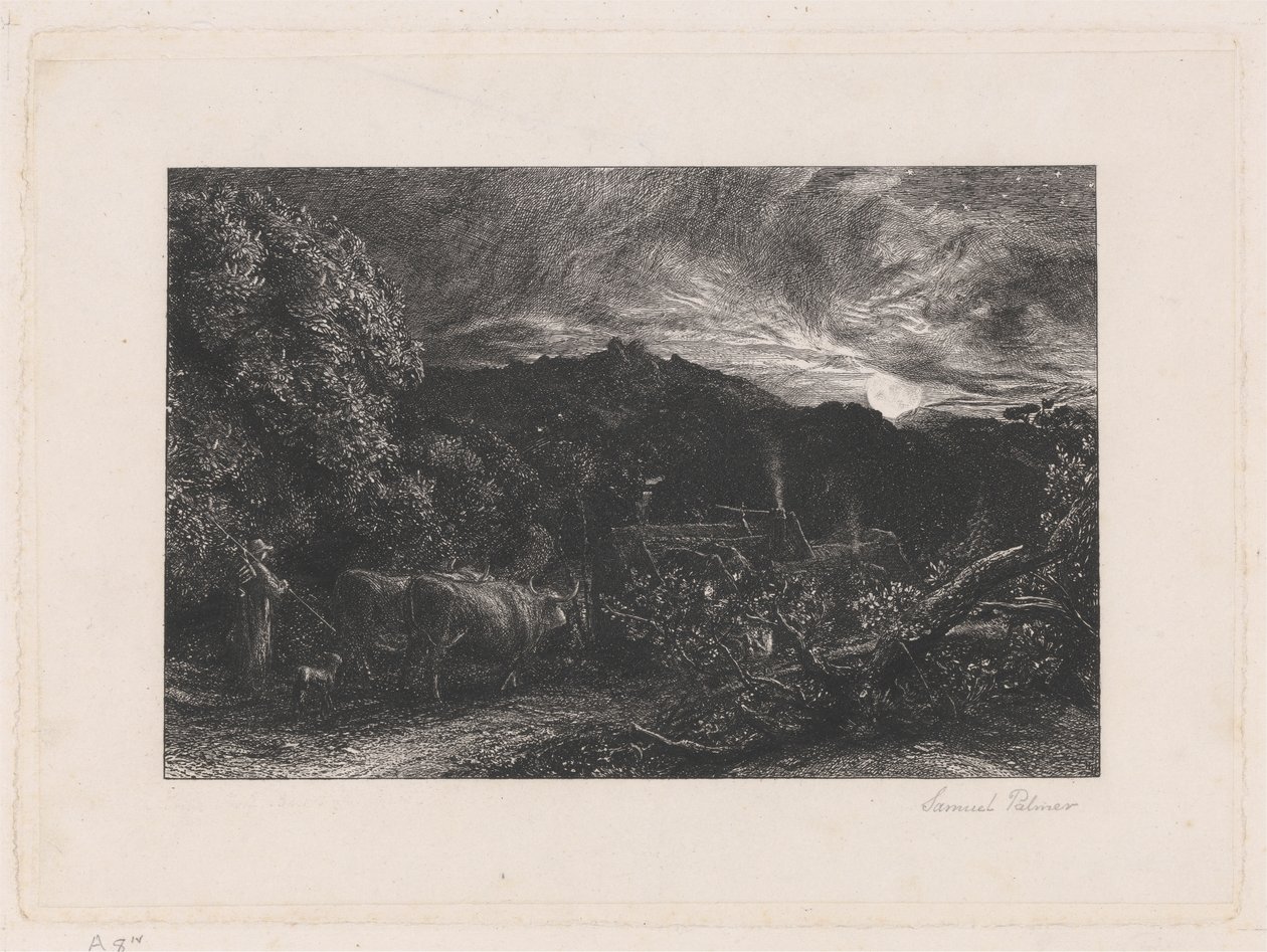 De Vermoeide Ploeger door Samuel Palmer