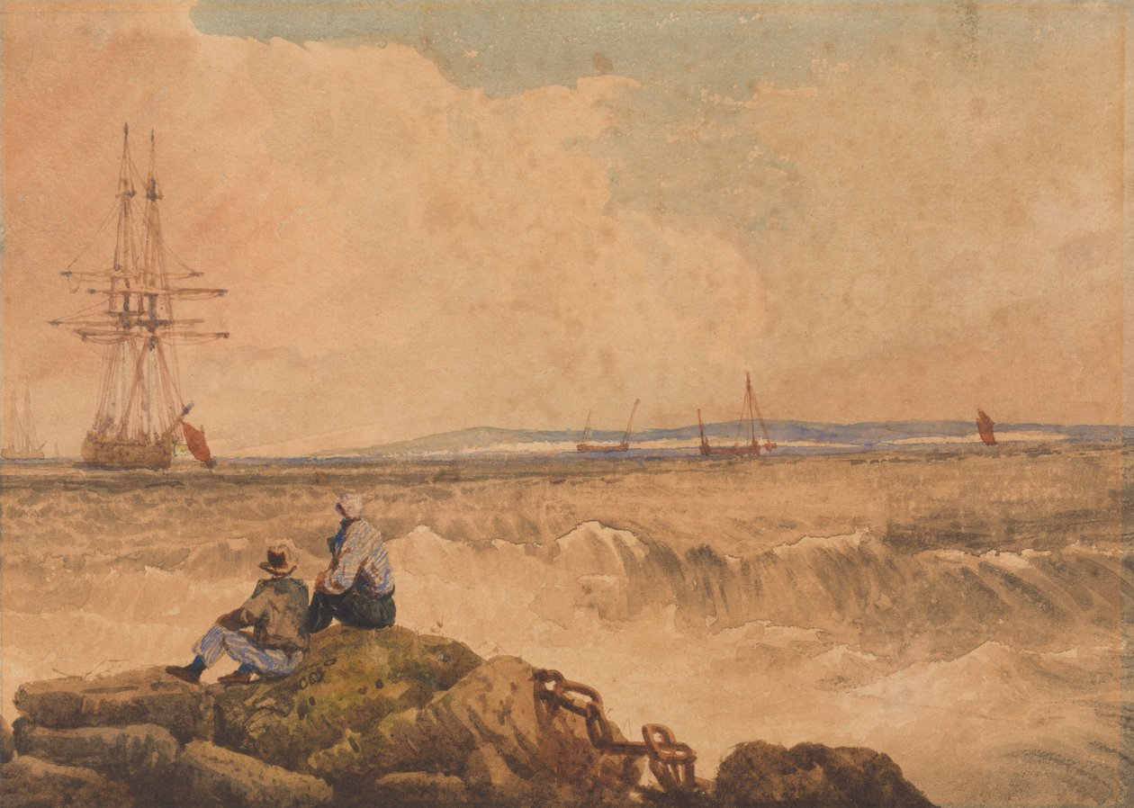 Kustscène door Samuel Prout