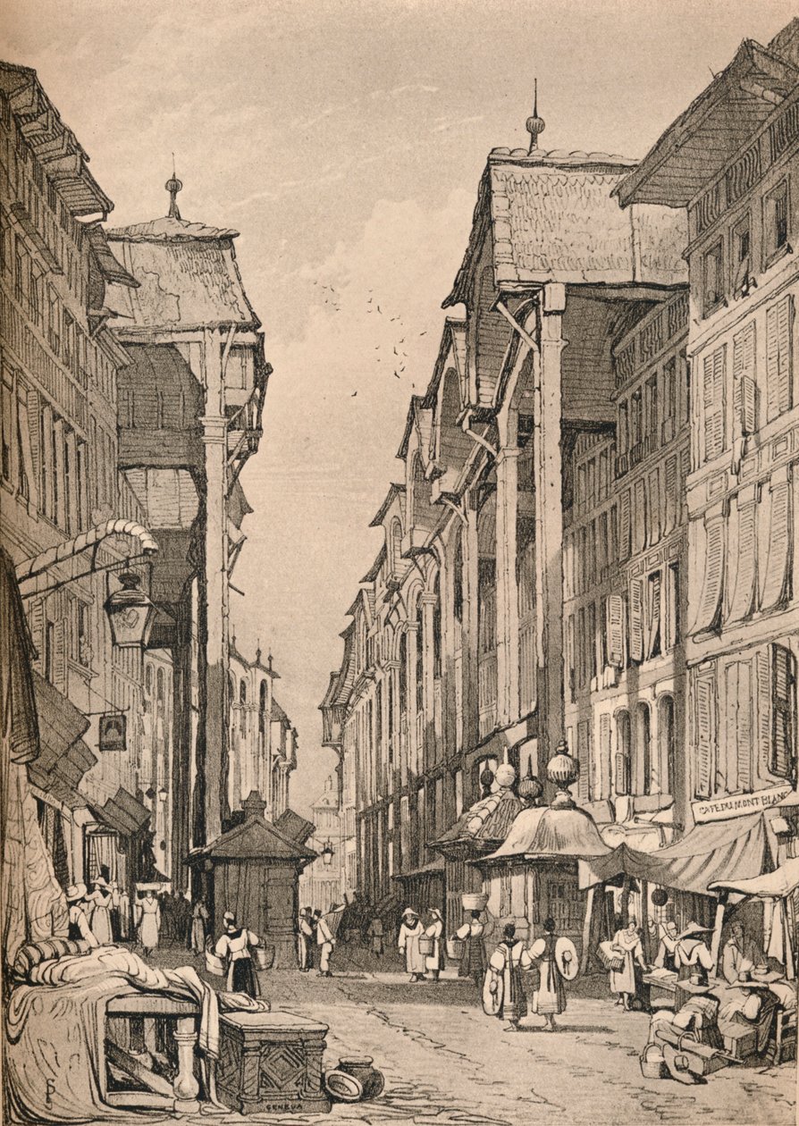 Genève, ca. 1830, 1915 door Samuel Prout