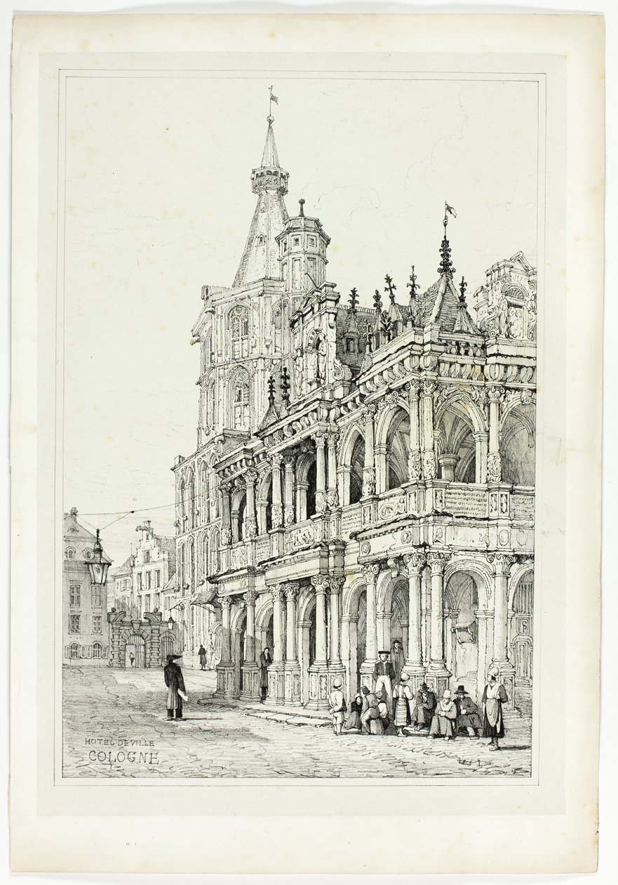 Stadhuis van Keulen door Samuel Prout