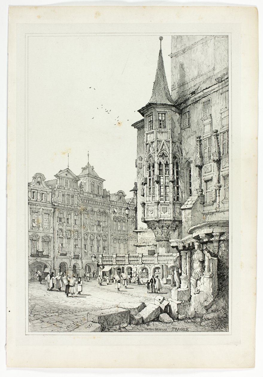 Stadhuis, Praag door Samuel Prout