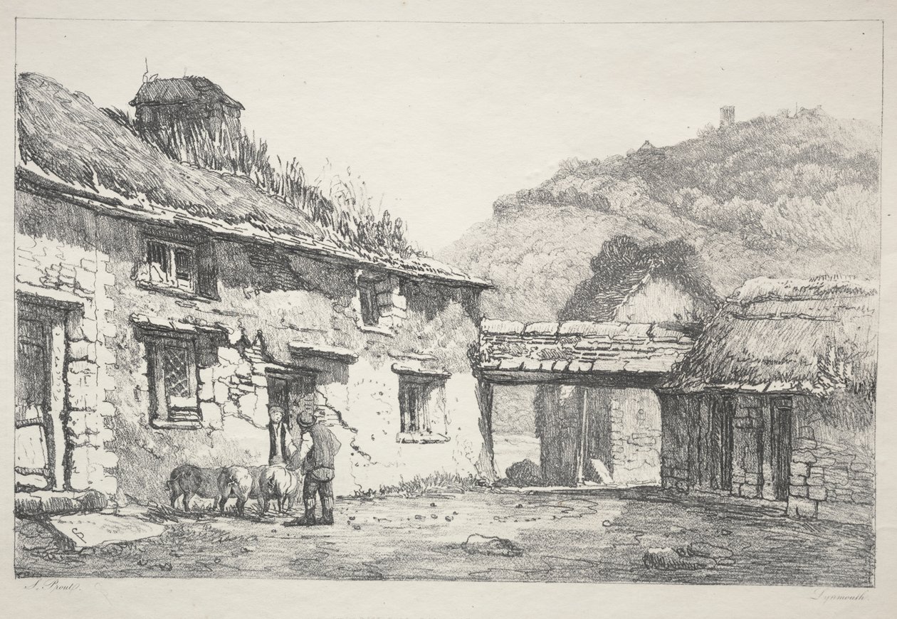 Lynmouth door Samuel Prout