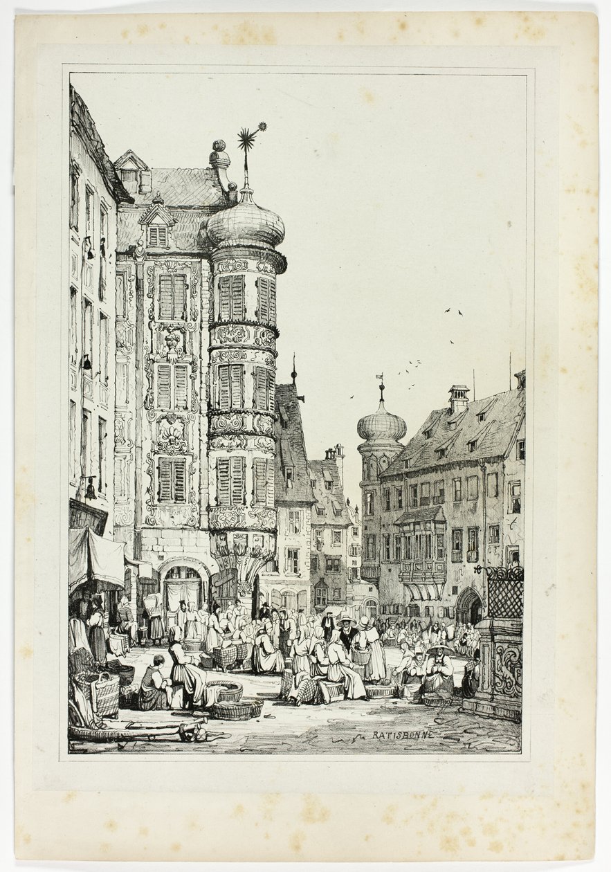 Regensburg door Samuel Prout