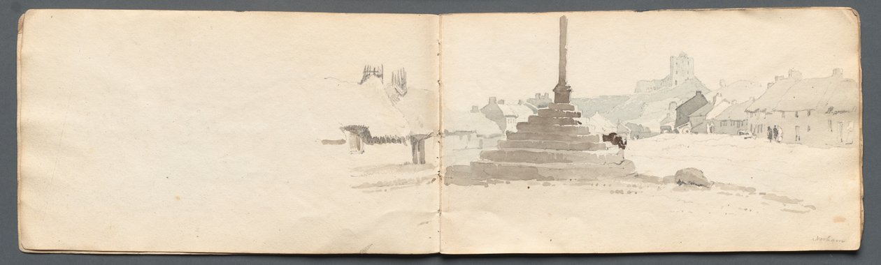 Schetsboek: Norham door Samuel Prout