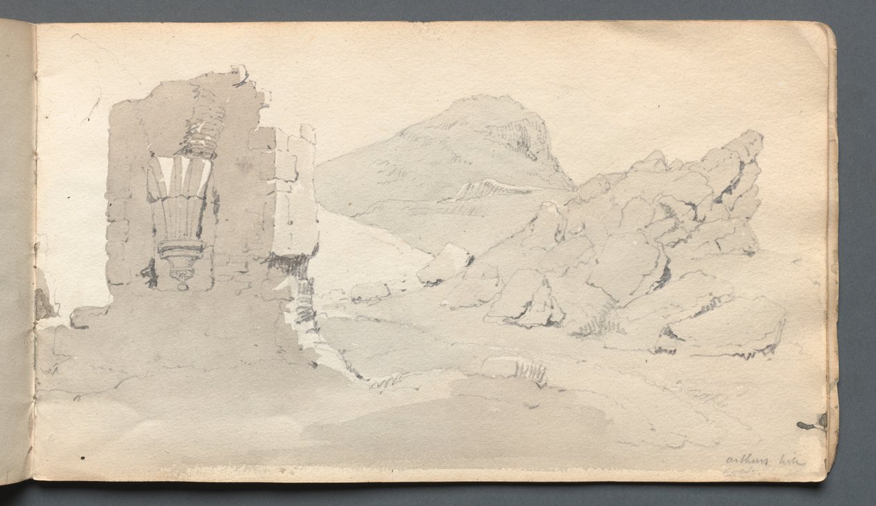Schetsboek: Ruïne, 1814 door Samuel Prout