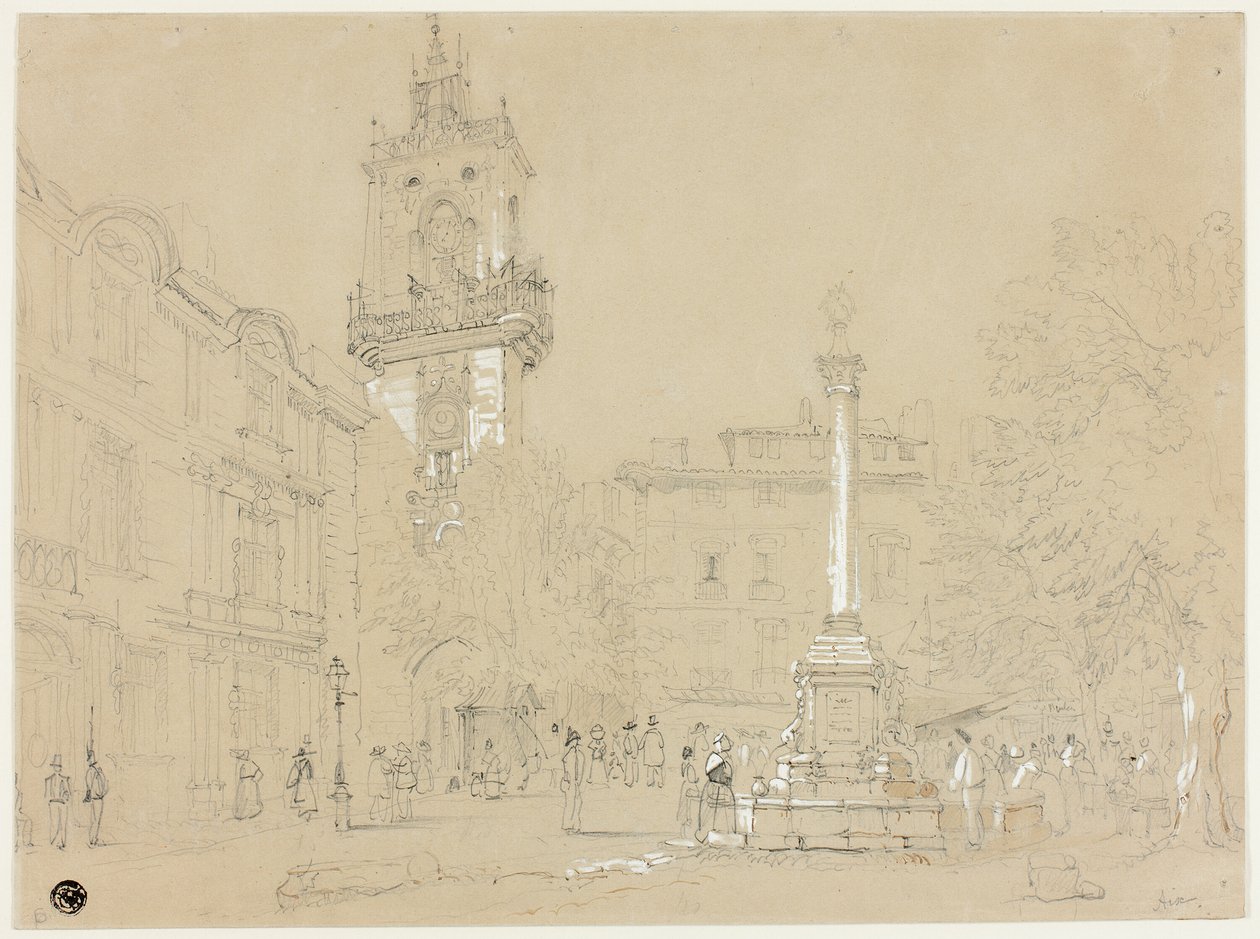 Plein in Aix-en-Provence door Samuel Prout