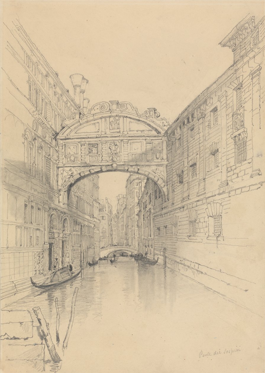 De Brug der Zuchten, Venetië door Samuel Prout