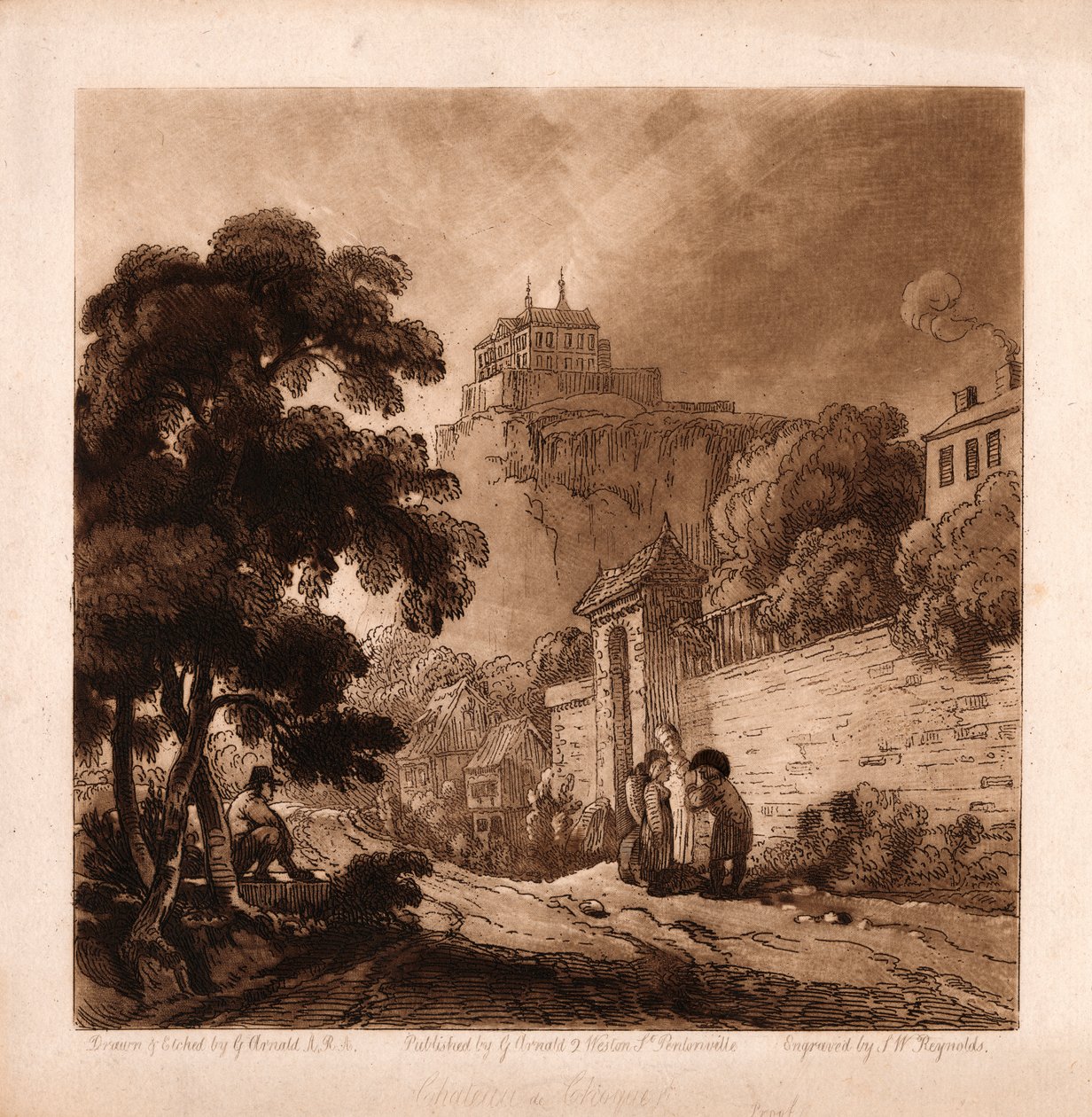Kasteel van Choquer door Samuel William Reynolds