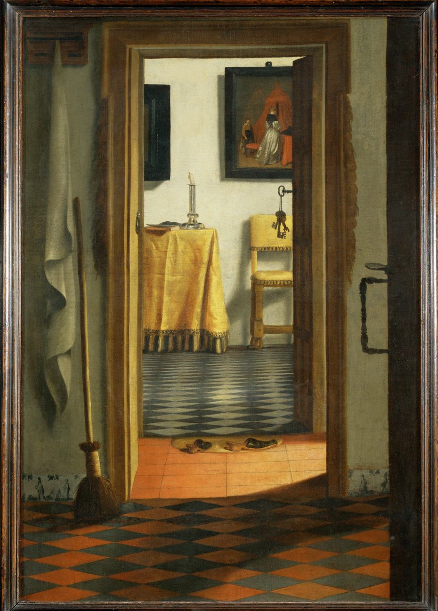 De pantoffels ... door Samuel van Hoogstraten