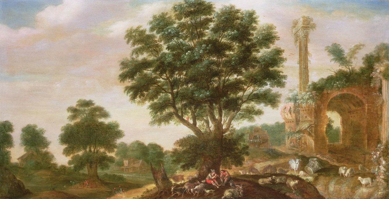 Mercurius en Argus door Samuel van den Hecken