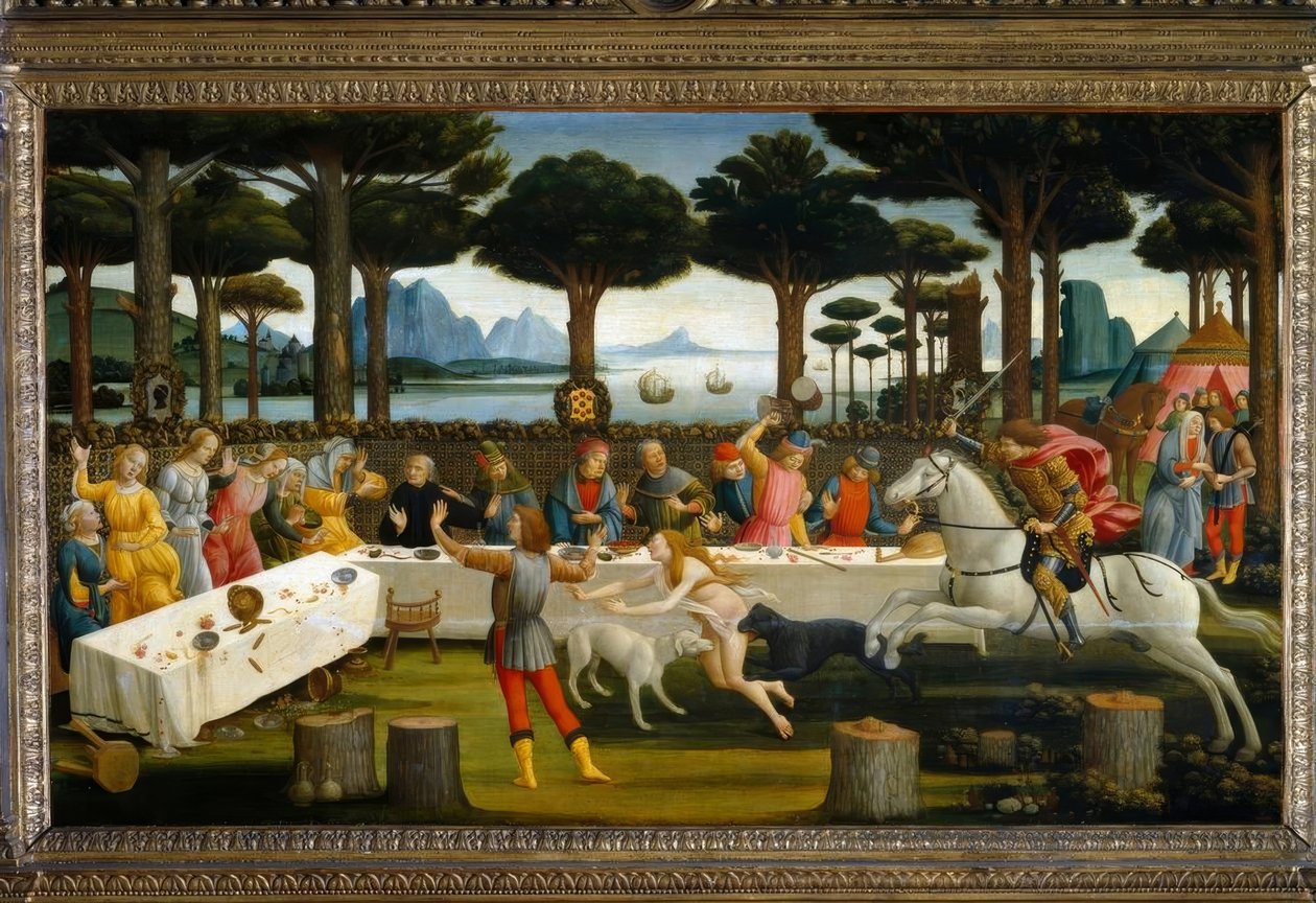 Het verhaal van Nastagio degli Onesti III door Sandro Botticelli