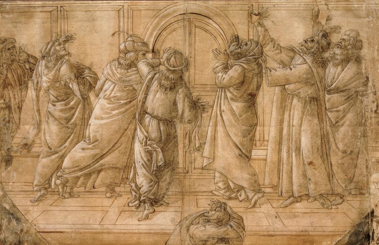 De Joden op Pinksteren door Sandro Botticelli